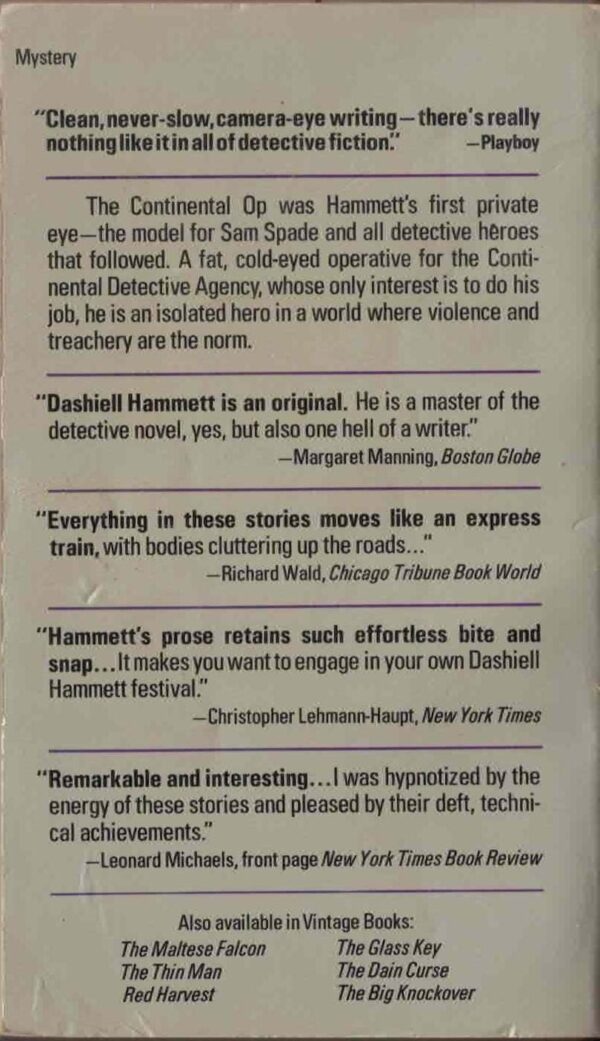 The Continental Op by Dashiell Hammett