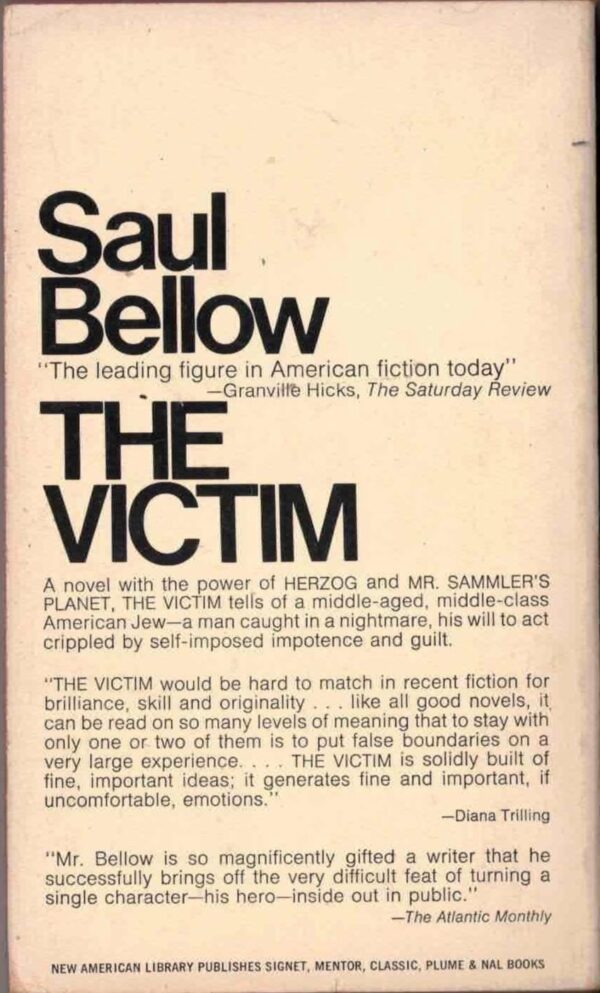 The Victim by Saul Bellow, 1st Paperback Printing