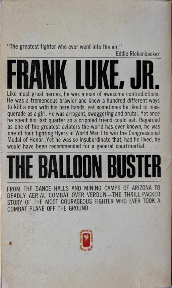 The Balloon Buster by Norman S. Hall / Vintage Military