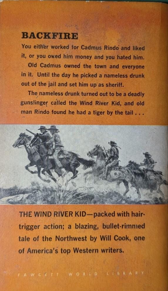 The Wind River Kid by Will Cook Vintage Paperback
