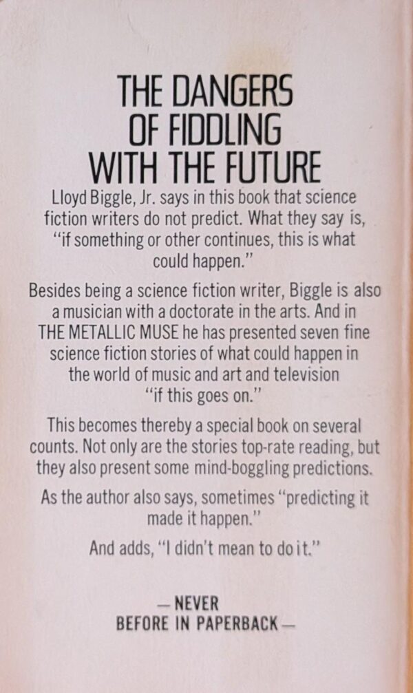 The Metallic Muse by Lloyd Biggle Jr. // Vintage Paperback