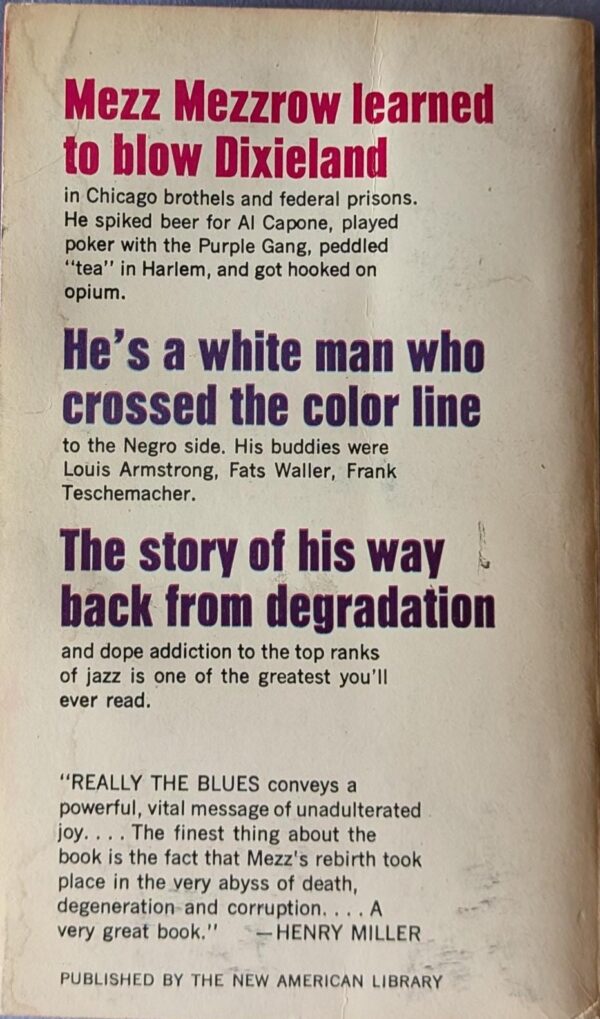 Really the Blues by Mezz Mezzrow & Bernard Wolfe // Vintage Paperback